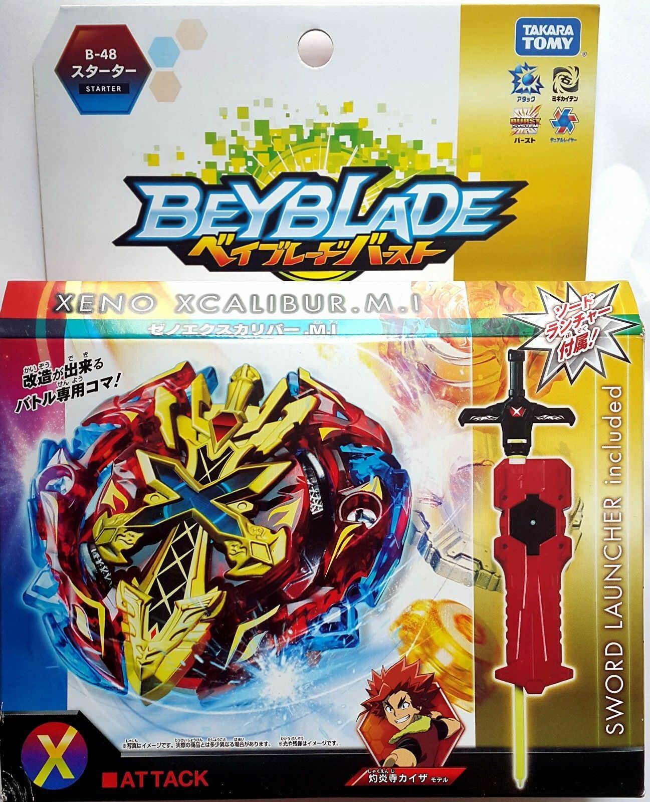 TOUPIE BEYBLADE BURST XENO XCALIBUR B-48 TAKARA TOMY + LANCEUR EPEE