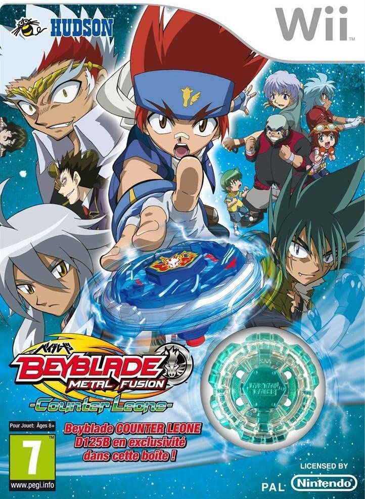 TOUPIE BEYBLADE COUNTER LEONE METAL FUSION + SON JEU WII