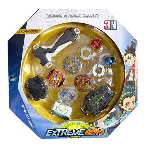 Coffret 4 Toupies Beyblade Burst , 2 Disques , 2 Pointes Et Arène, Lanceurs, Grip