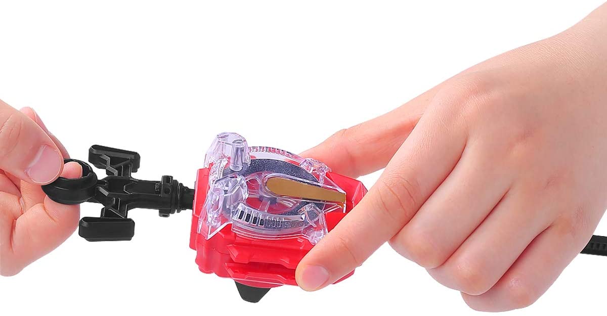 ROUGE Lanceur à étincelles DROITE/GAUCHE TOUPIE BEYBLADE BURST SUPER KING