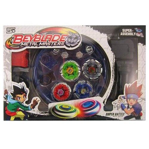Set Toupies Battle Burst 10 Pièces Métal - 3 Lanceurs Et Poignée Pour Enfants