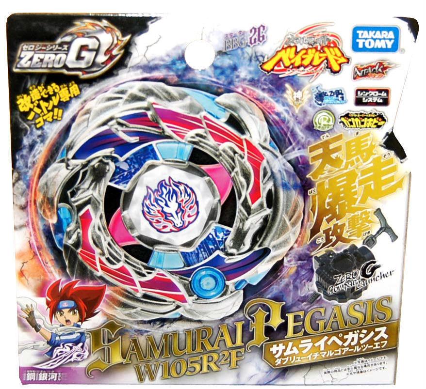TOUPIE BEYBLADE TAKARA TOMY BBG26 Samurai Pegasus W105R2F Pegasis + LANCEUR - goshopbey